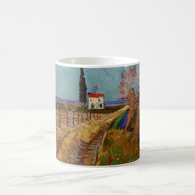 Caneca De Café Caminho através de um campo, Willows por Vincent v (Centro)