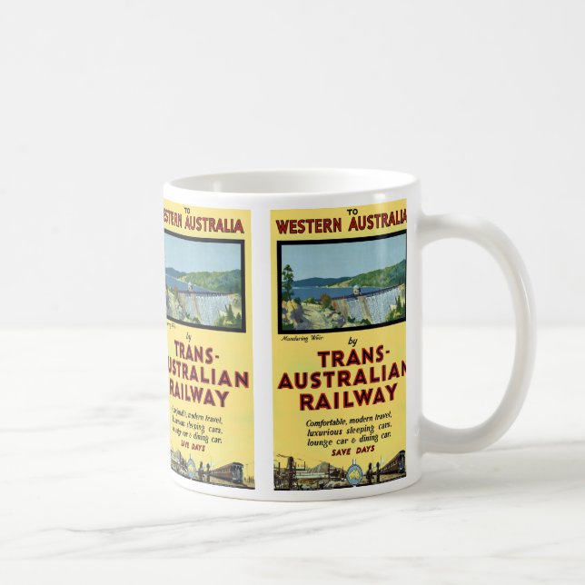Caneca De Café Caminho de ferro Trans-Australiano (Direita)
