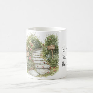 Caneca De Café Caminho de Pedra Floral Rosas