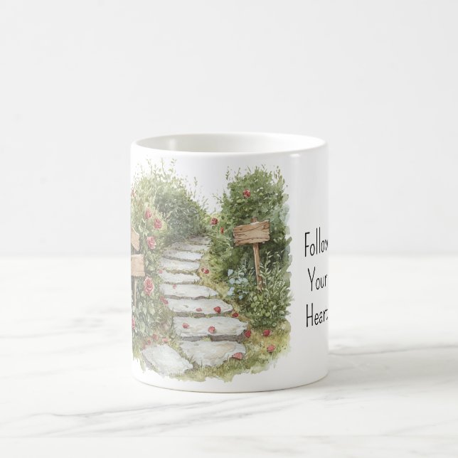 Caneca De Café Caminho de Pedra Floral Rosas  (Centro)