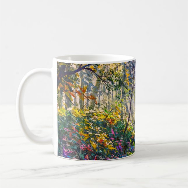 Caneca De Café Caminho do Impressionismo: Floresta Ensolarada Aqu (Esquerda)