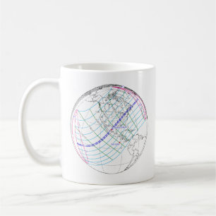 Caneca De Café Caminho Global do Eclipse Solar 2024