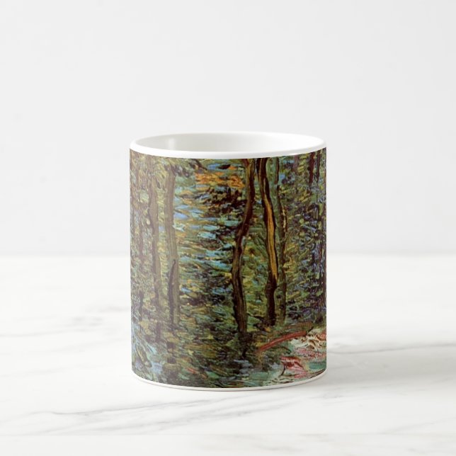 Caneca De Café Caminho na floresta por Vincent van Gogh (Centro)