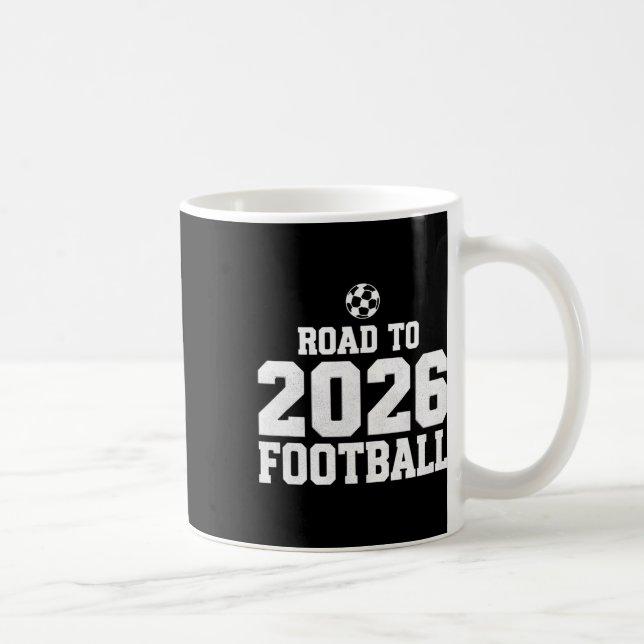 Caneca De Café Caminho Para 2026 Fã de Futebol Engraçado  (Direita)