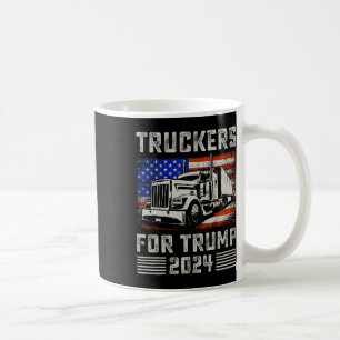 Caneca De Café Camiões Para Trump Bandeira Americana - Trump Vint