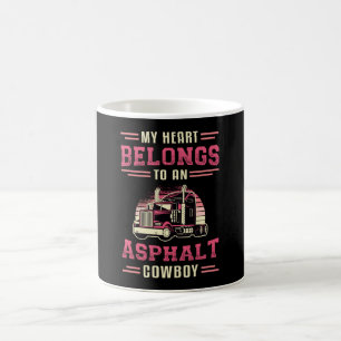 Caneca De Café Camionistas Esposa Meu Coração Pertence Ao Amor De