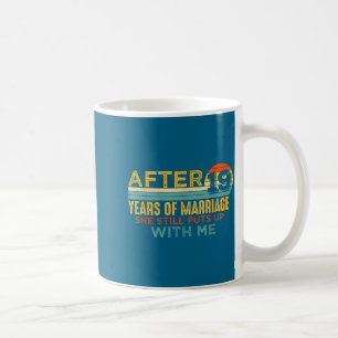Caneca De Café Camisa 19º Aniversário de Casamento Marido 19