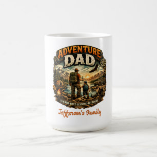 Caneca De Café Camisa Adventure Dad – Acampamento ao Ar Livre Vin