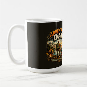 Caneca De Café Camisa Adventure Dad – Camping ao Ar Livre Vintage
