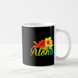 Caneca De Café Camisa aloha flor havaiana havaí férias mulheres