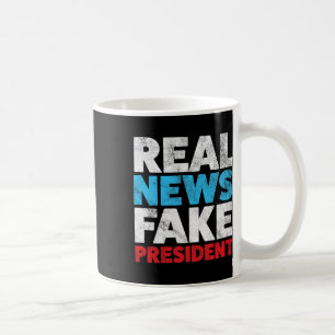 Caneca De Café Camisa Anti-Trump Notícias reais Camisa Presidente