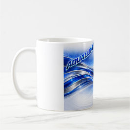Caneca De Café Camisa Aqualume Flow – Energia da Onda Prata Azul 