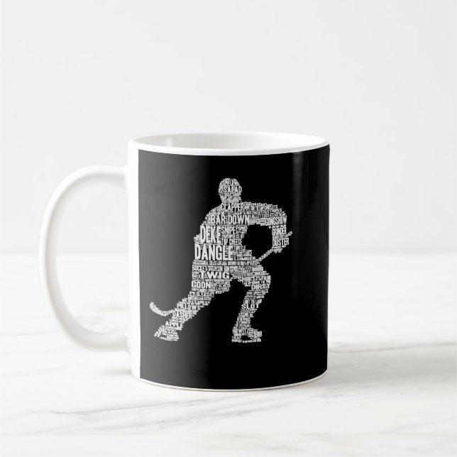 Caneca De Café Camisa Clássica Clássica do Jogador de Hóquei em G (Esquerda)