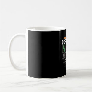 Caneca De Café Camisa Clássica de Halloween de Enfermeira Correci