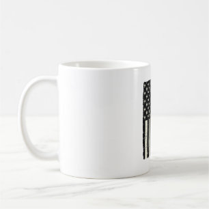 Caneca De Café Camisa com Design de Bandeira Americana Distorcida