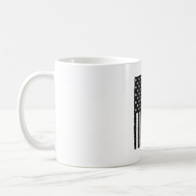 Caneca De Café Camisa com Design de Bandeira Americana Distorcida (Esquerda)