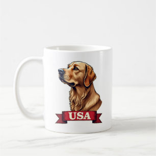 Caneca De Café Camisa com Gravação de Cachorro Golden Retriever V