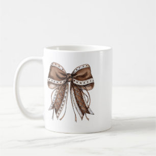 Caneca De Café Camisa Coquette Bow de Dia de Jogo 2 Lados 