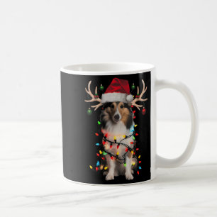 Caneca De Café Camisa da Árvore de Natal do Cão de Ovelha Shetlan
