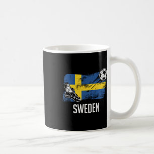 Caneca De Café Camisa da Bandeira da Suécia Time de Futebol Sueco