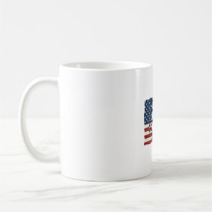 Caneca De Café Camisa da Bandeira do Herói Protetor Marido Patrio