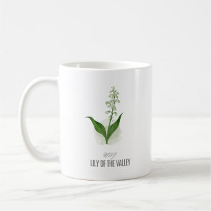 Caneca De Café Camisa da Flor de Nascimento Violeta de Maio Aquar