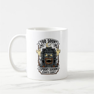 Caneca De Café Camisa da Temporada Assustadora Gravura Vintage Ha