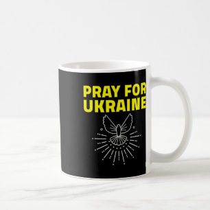 Caneca De Café Camisa da Ucrânia Apoie a Ucrânia Pombo Reza pela 