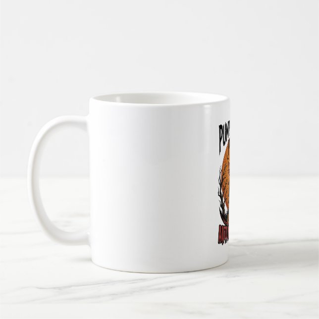 Caneca De Café Camisa de Abóbora de Outono Com Folhas de Outono A (Esquerda)