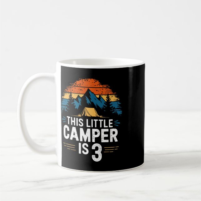 Caneca De Café Camisa de acampamento de 3º aniversário para crian (Esquerda)