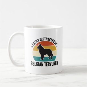 Caneca De Café Camisa de amante de cão vintage Belgian Tervuren D
