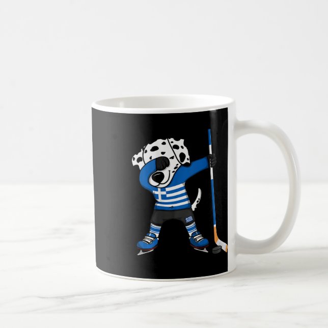 Caneca De Café Camisa de Amantes de Hóquei no Gelo da Grécia com  (Direita)