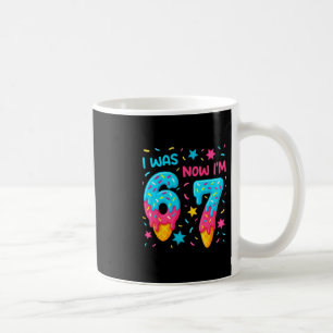 Caneca De Café Camisa de Aniversário de 7 Anos Era 6 Agora Eu Ten