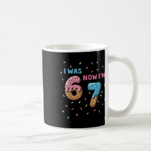 Caneca De Café Camisa de Aniversário de 7 Anos - Eu Era 6 Agora E