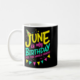 Caneca De Café Camisa de Aniversário de Junho Mulheres Homens Div