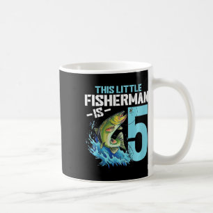 Caneca De Café Camisa de aniversário de pesca infantil Menino de