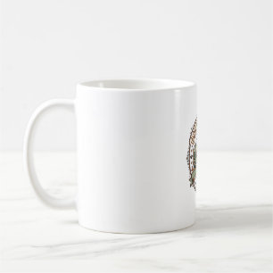 Caneca De Café Camisa de Arte Vetorial Vintage de Gato Críptido C