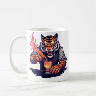 Caneca De Café Camisa de Barman Tigre Engraçado | Presente para B