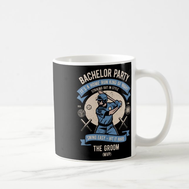 Caneca De Café Camisa de Beisebol para Despedida de Solteiro Masc (Direita)