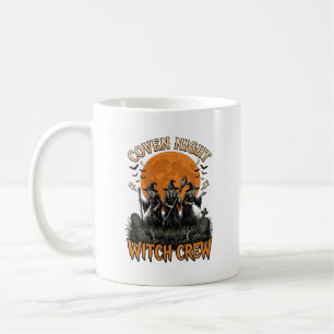 Caneca De Café Camisa de Bruxa de Halloween Gravada Vintage Coven