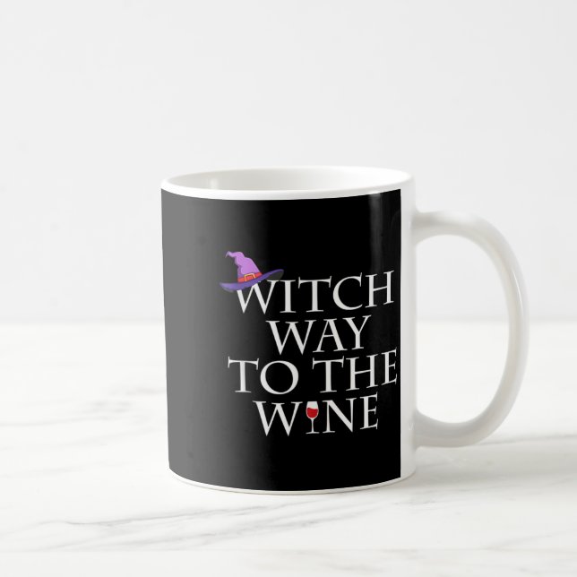 Caneca De Café Camisa de Bruxa para o Vinho Funny Halloween Witch (Direita)