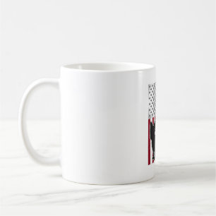 Caneca De Café Camisa de Cachorro com Gravação Vintage Patriótica