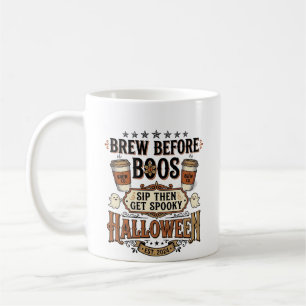 Caneca De Café Camisa de Café de Halloween Prepare Antes dos Espí