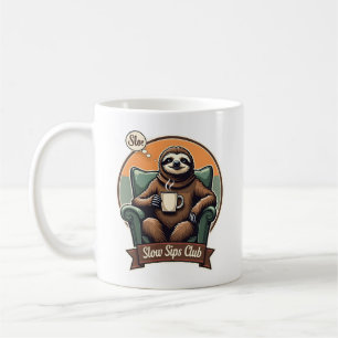 Caneca De Café Camisa de Café de Preguiça Vintage Humor Calmo da 