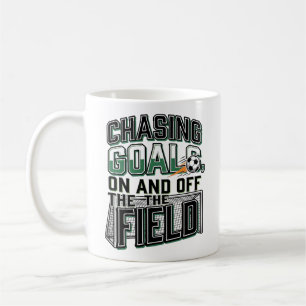 Caneca De Café Camisa de Campo Vintage de Futebol Chasing Goals D