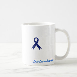 Caneca De Café Camisa De Cancer Colon Eu Visto Azul Para Minha Mã