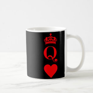 Caneca De Café Camisa de cartas de rainha e rei para valentim com