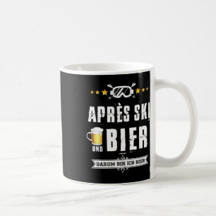 Caneca De Café Camisa de cerveja de festa após esqui novidade mas