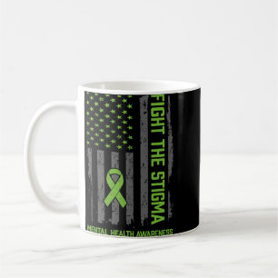 Caneca De Café Camisa de Conscientização da Saúde Mental Combater