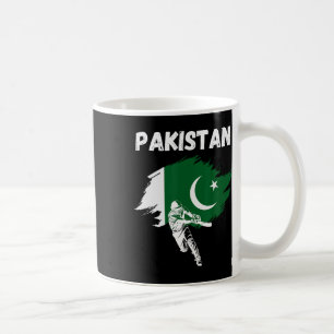 Caneca De Café Camisa de críquete do Paquistão Bandeira de críque